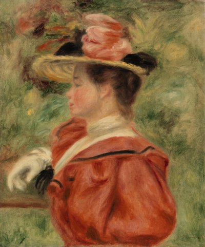 Woman with Glove by Pierre Auguste Renoir